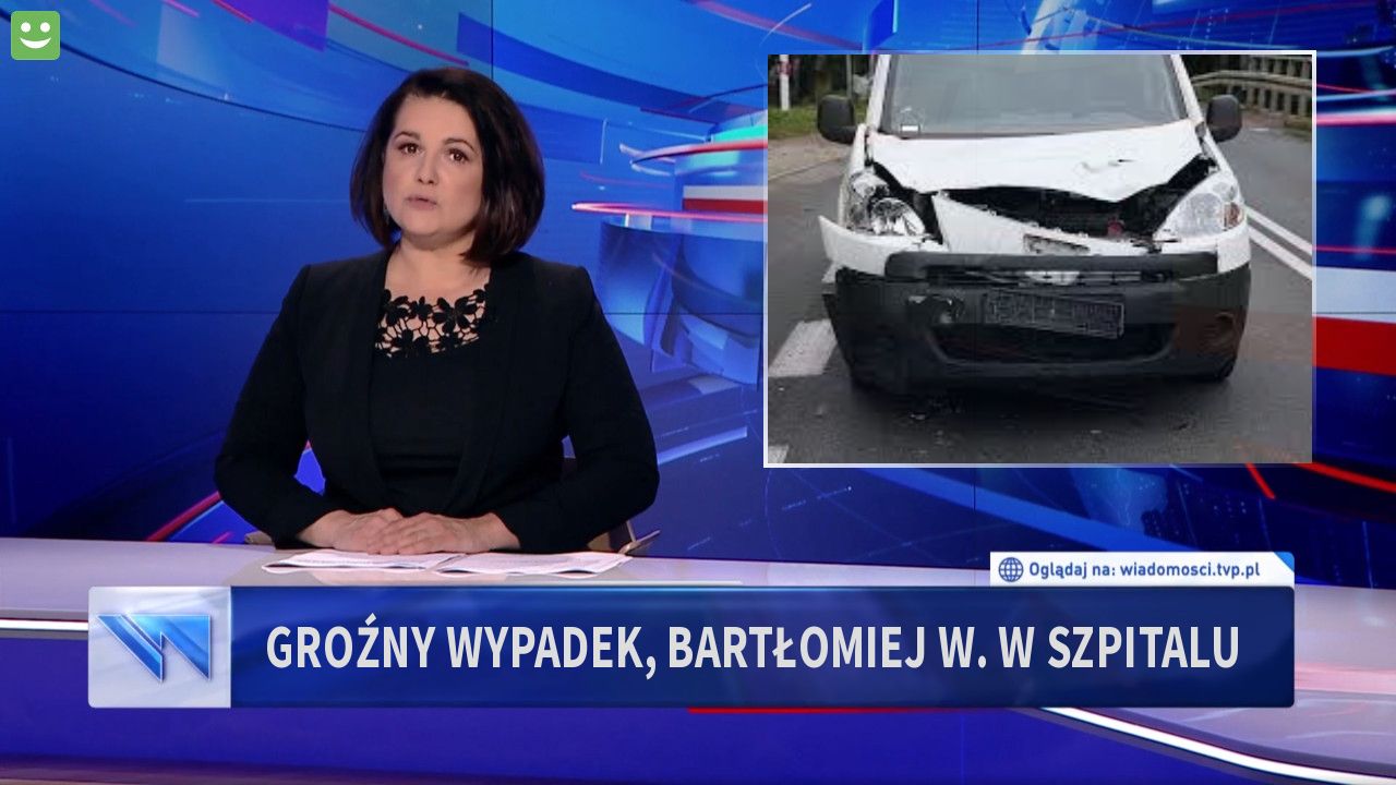 Groźny wypadek, Bartłomiej W. w szpitalu