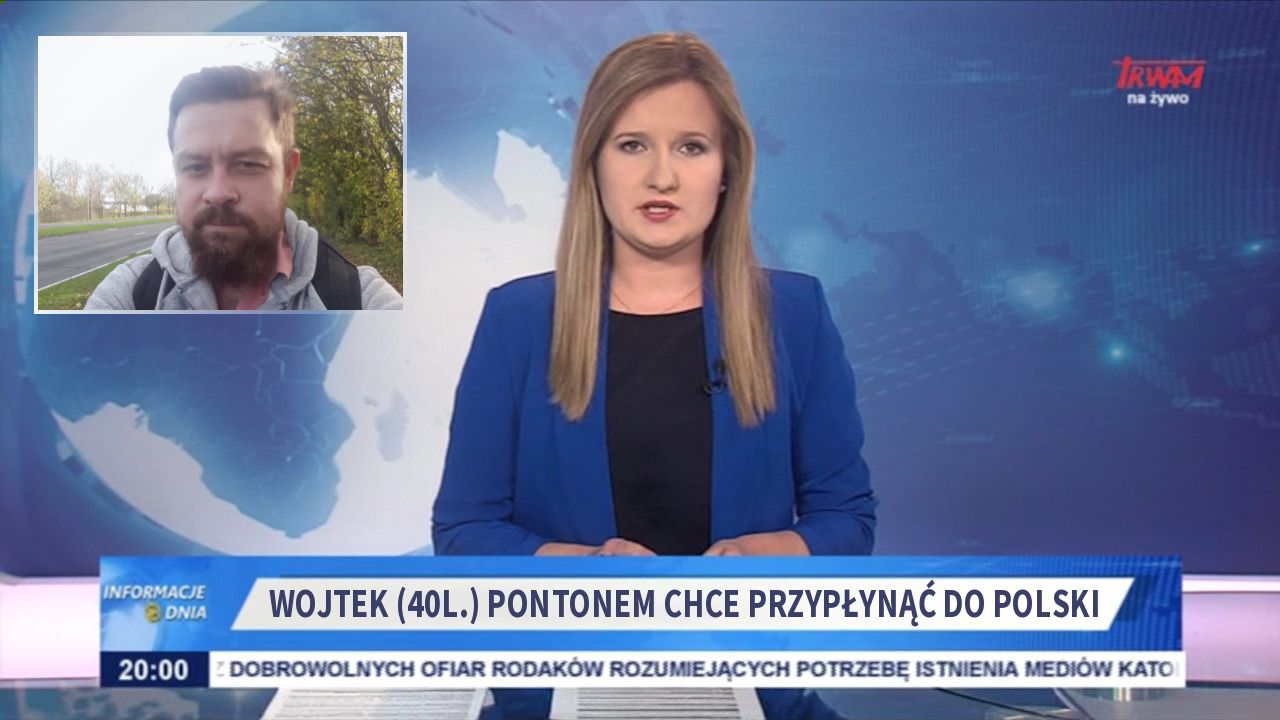 Wojtek (40l.) Pontonem chce przypłynąć do Polski