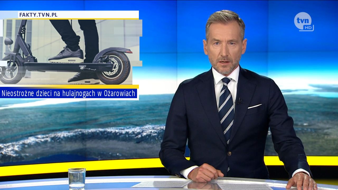 Nieostrożne dzieci na hulajnogach w Ożarowiach