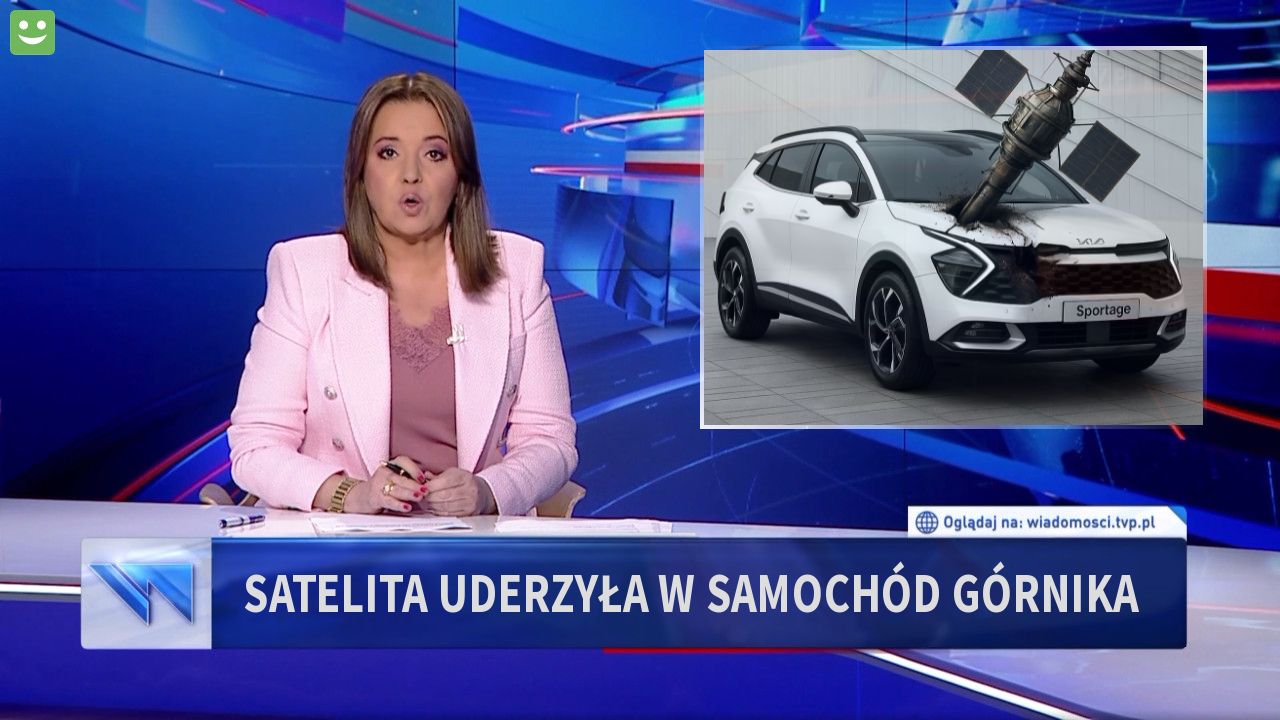 Satelita uderzyła w samochód górnika