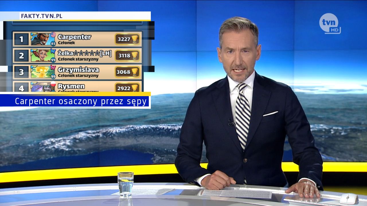 Carpenter osaczony przez sępy