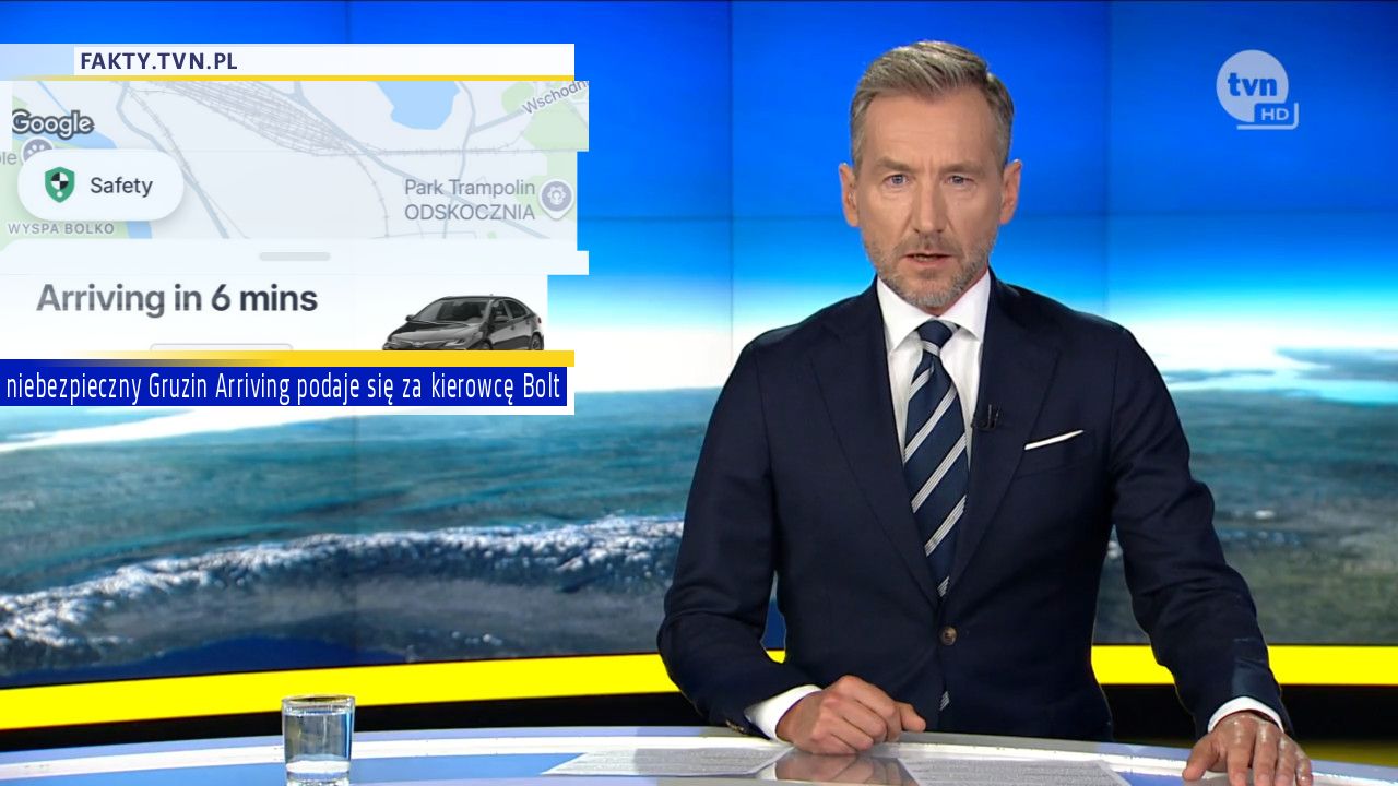 niebezpieczny Gruzin Arriving podaje się za kierowcę Bolt