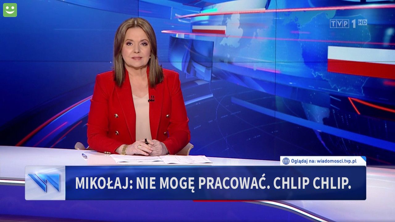 mikołaj: nie mogę pracować. chlip chlip.
