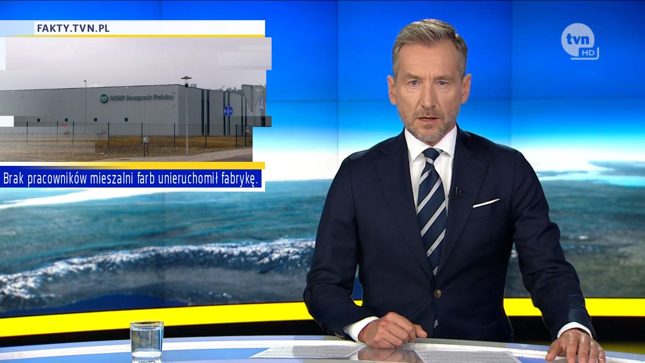 Brak pracowników mieszalni farb unieruchomił fabrykę.