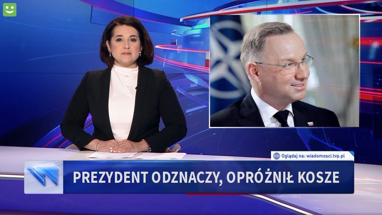 Prezydent odznaczy, opróżnił kosze