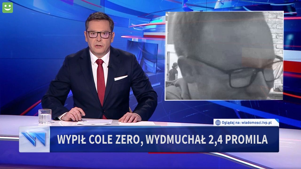 Wypił cole zero, wydmuchał 2,4 promila
