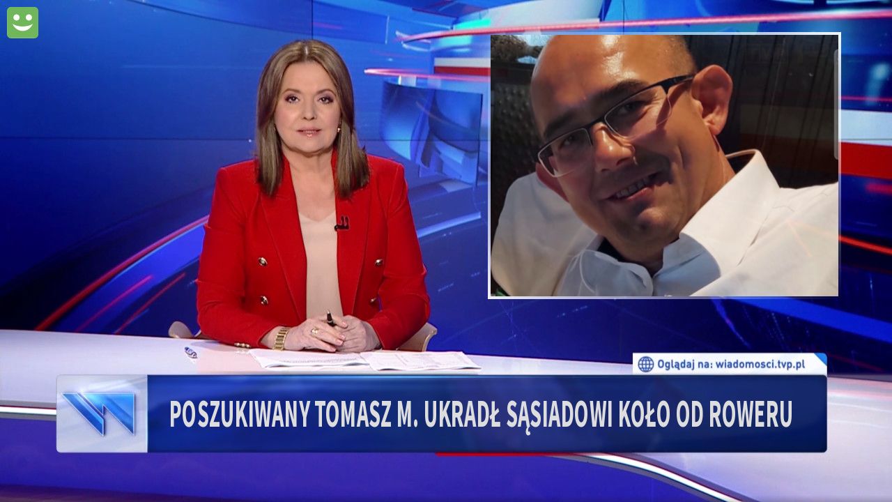 Poszukiwany Tomasz M. Ukradł sąsiadowi koło od roweru