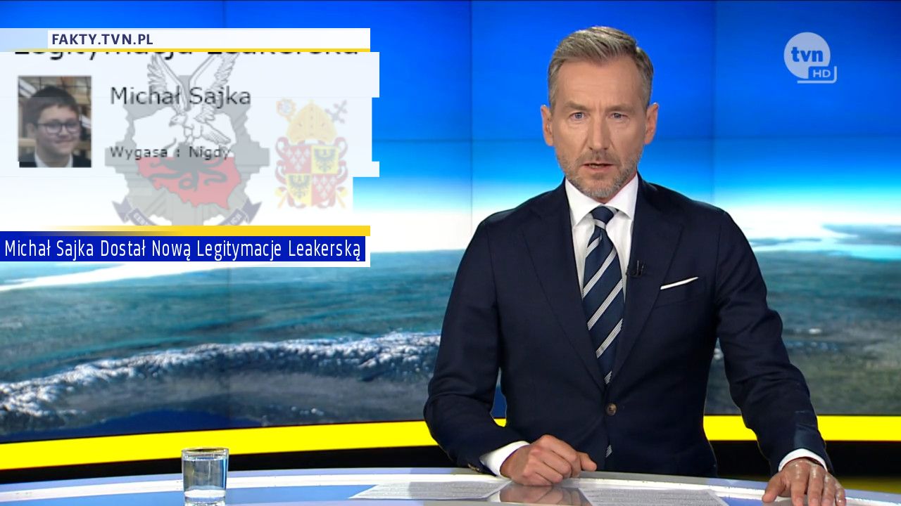 Michał Sajka Dostał Nową Legitymacje Leakerską