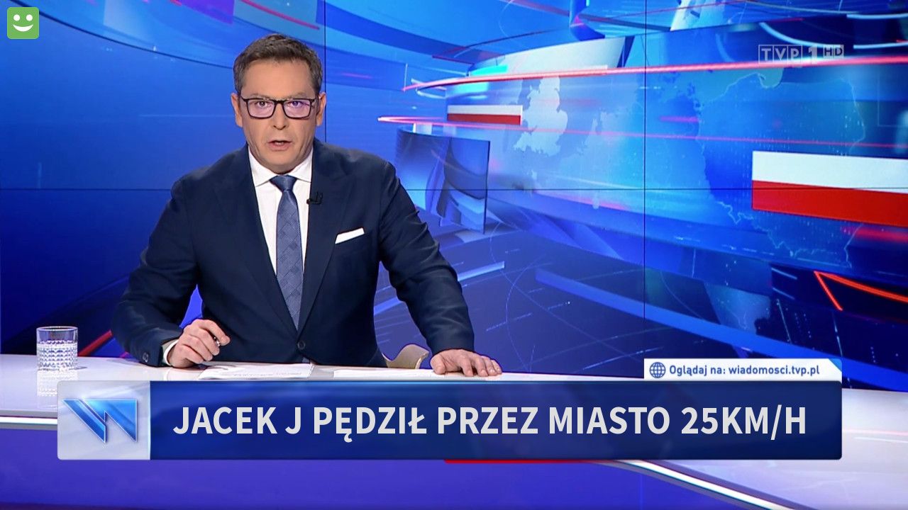 Jacek J pędził przez miasto 25km/h