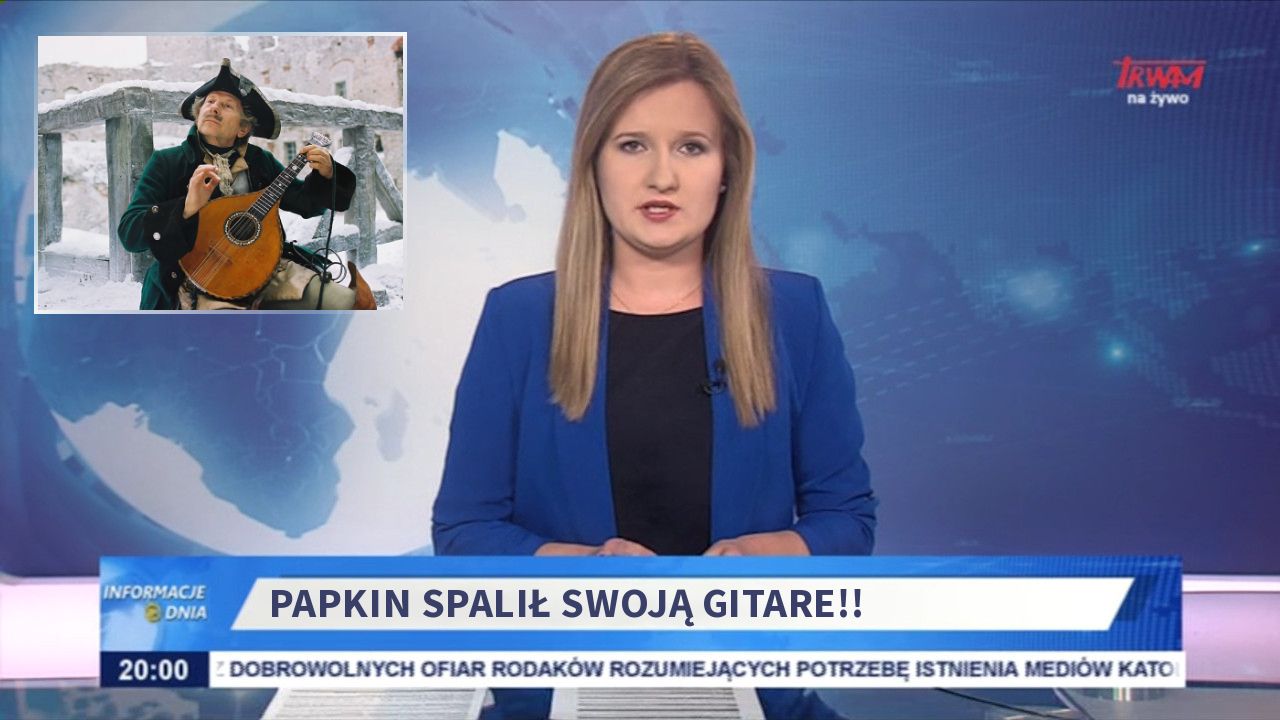 Papkin spalił swoją gitare!!