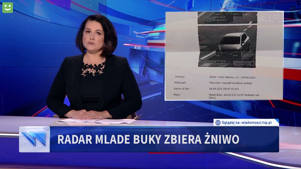 Radar Mlade Buky zbiera żniwo