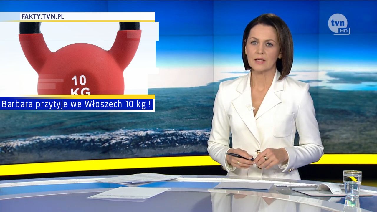 Barbara przytyje we Włoszech 10 kg !