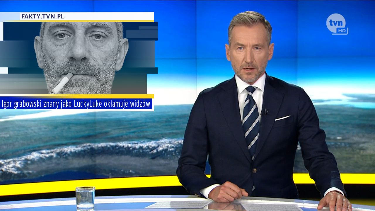 Igor grabowski znany jako LuckyLuke okłamuje widzów
