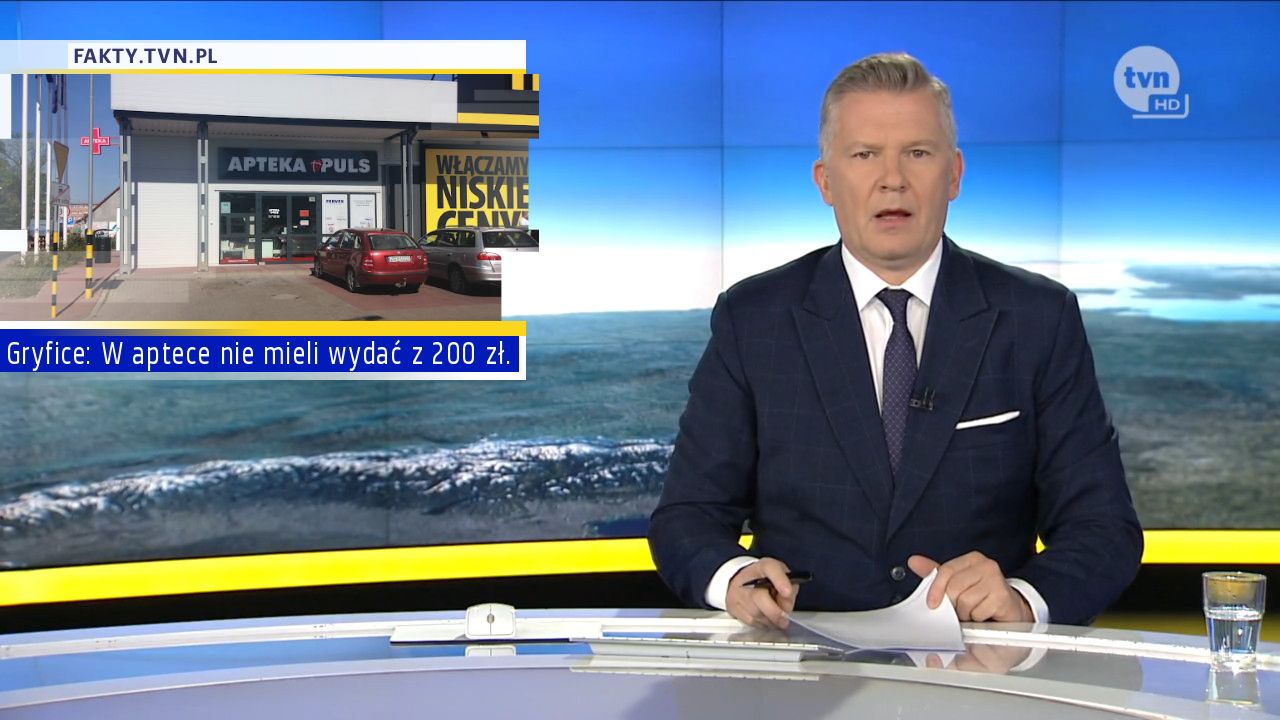 Gryfice: W aptece nie mieli wydać z 200 zł.