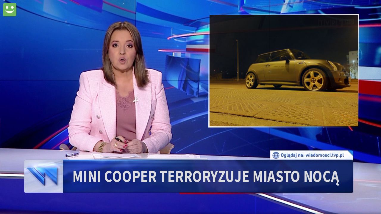 Mini Cooper terroryzuje miasto nocą