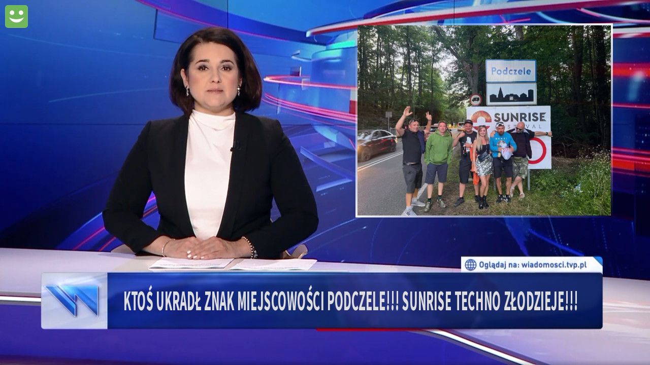 Ktoś ukradł znak miejscowości Podczele!!! Sunrise techno złodzieje!!!