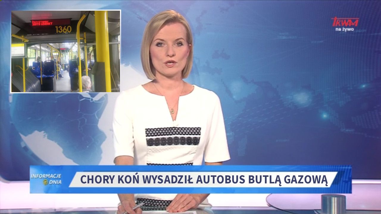 Chory koń wysadził autobus butlą gazową