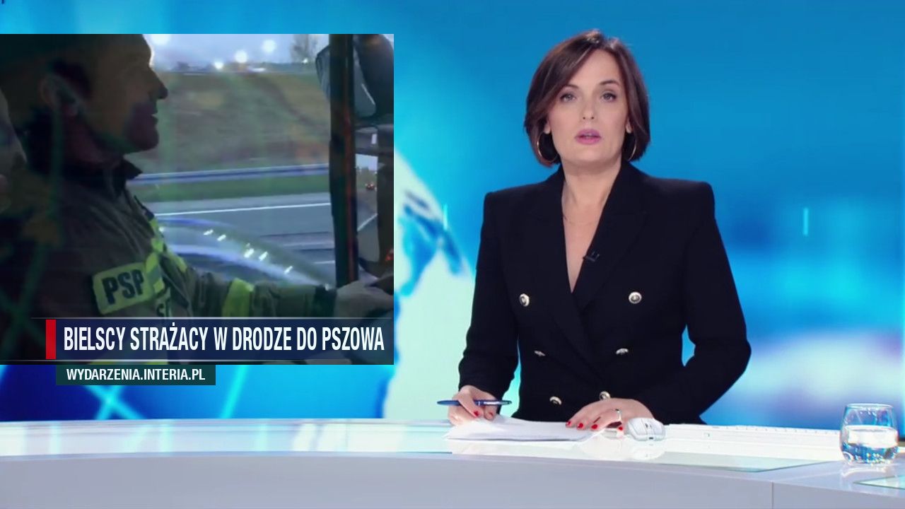 Bielscy strażacy w drodze do Pszowa