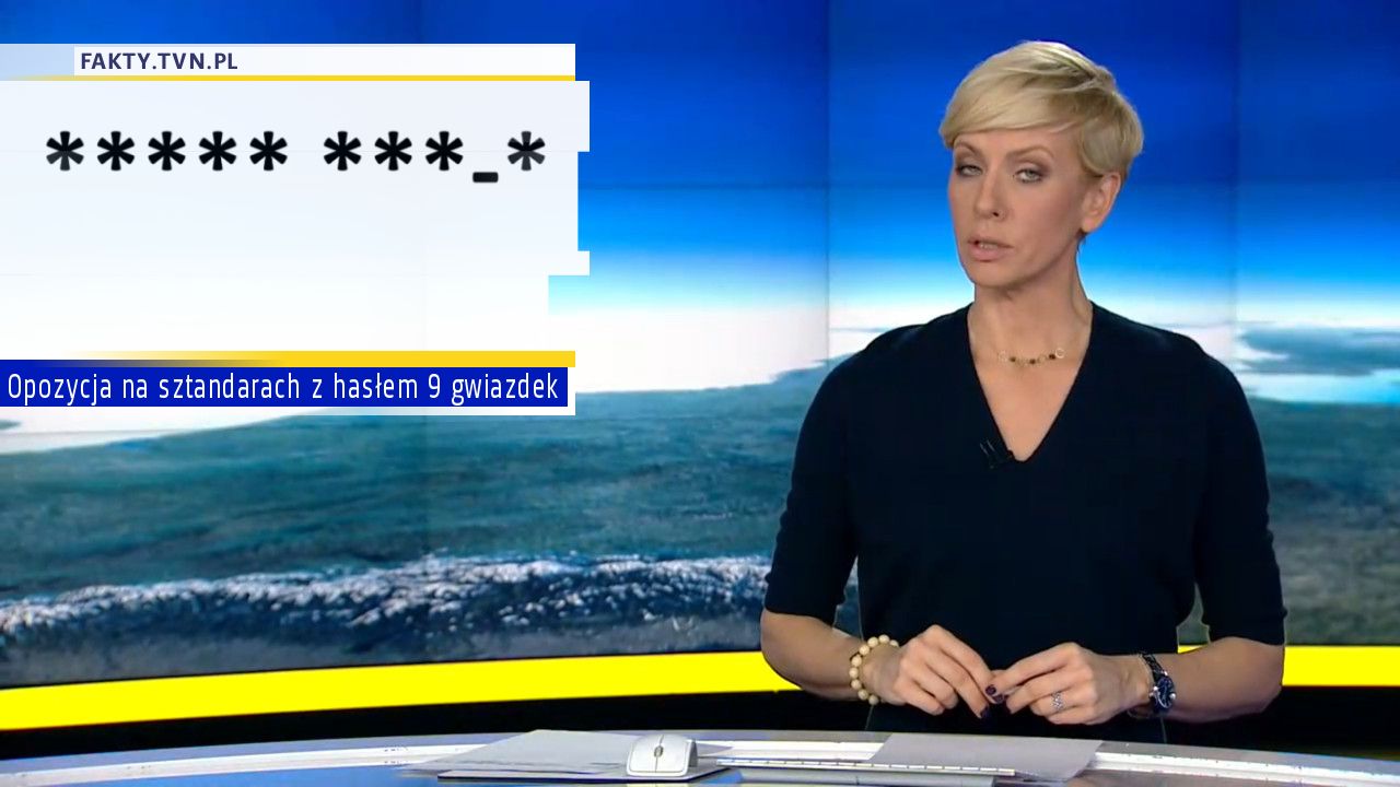 Opozycja na sztandarach z hasłem 9 gwiazdek