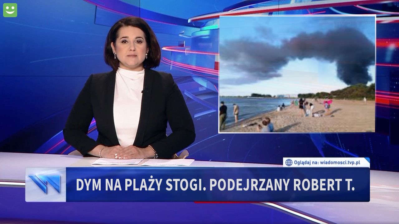 Dym na plaży Stogi. Podejrzany Robert T.