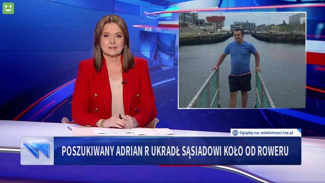 Poszukiwany Adrian R Ukradł sąsiadowi koło od roweru