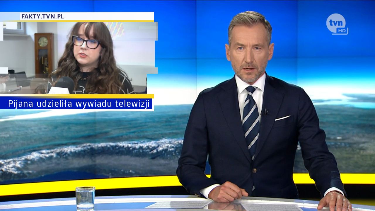 Pijana udzieliła wywiadu telewizji