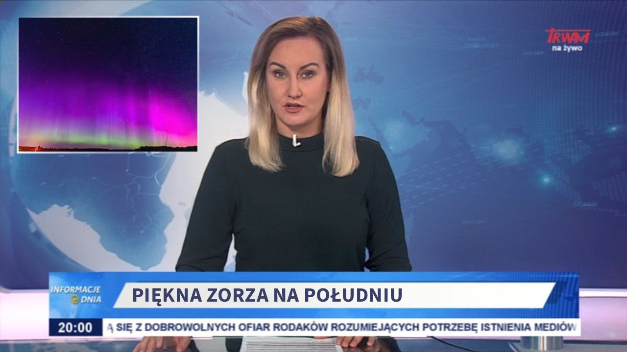 piękna zorza na południu 