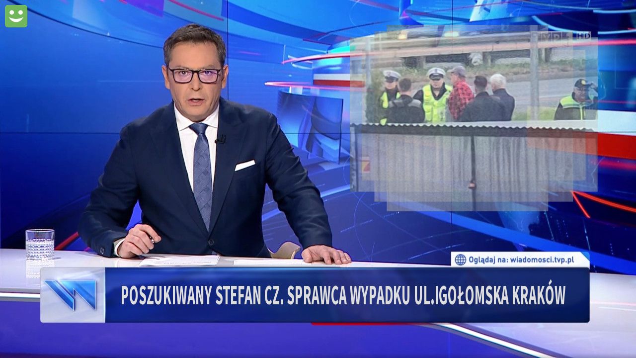POSZUKIWANY STEFAN CZ. SPRAWCA WYPADKU UL.IGOŁOMSKA KRAKÓW