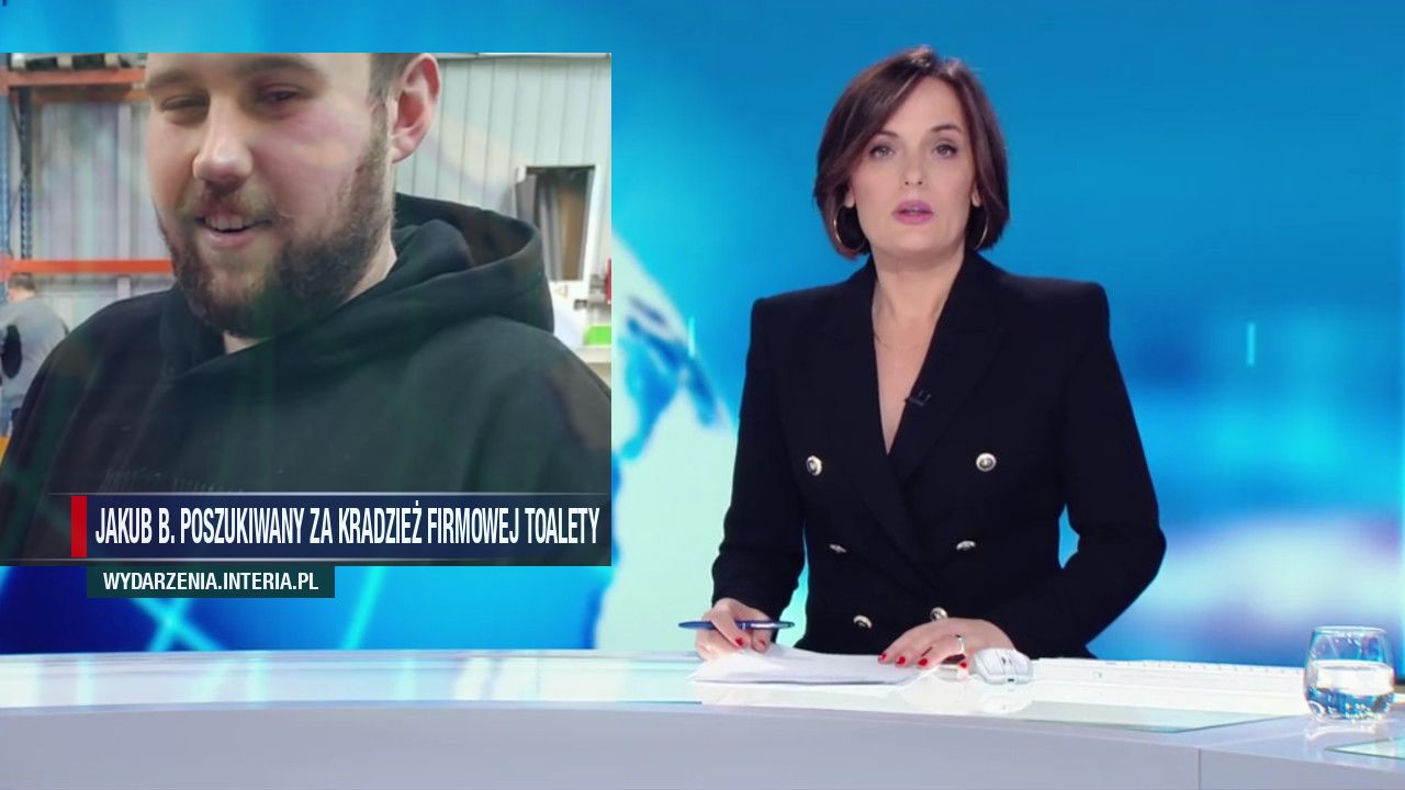 Jakub B. Poszukiwany za kradzież firmowej toalety