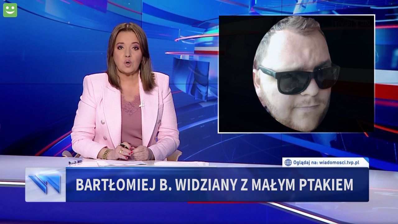 Bartłomiej B. Widziany z małym ptakiem 