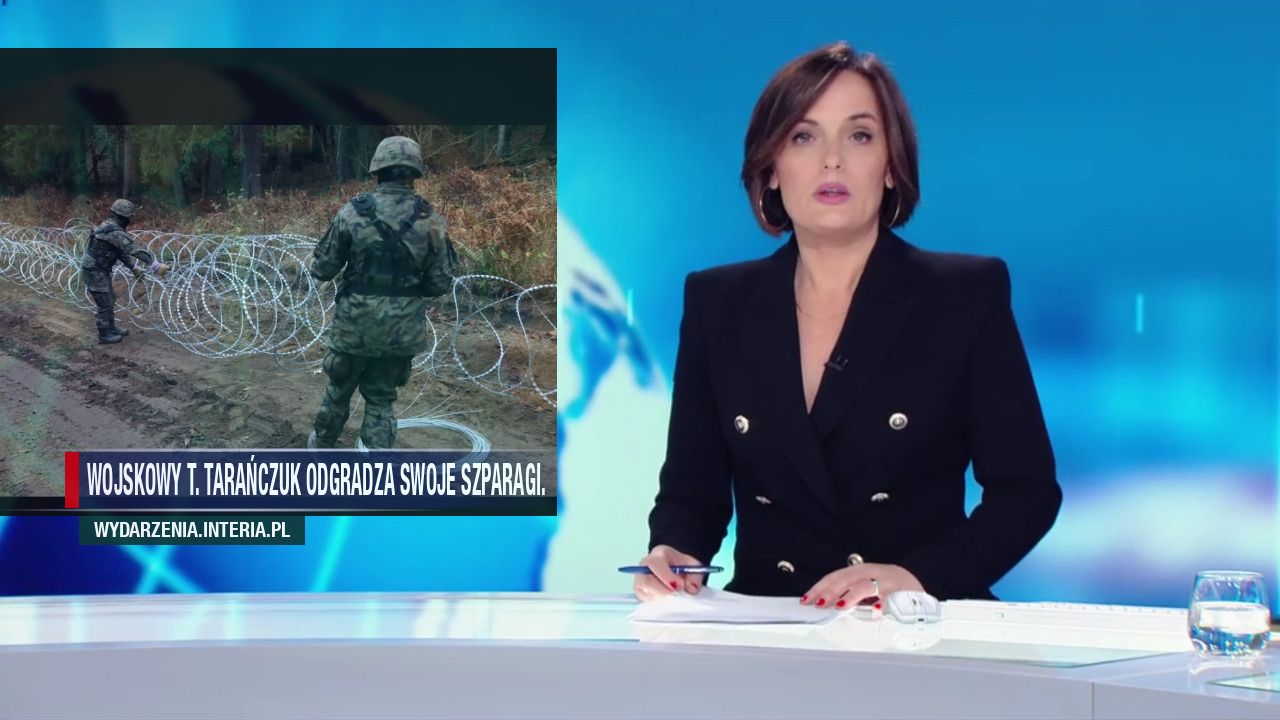 Wojskowy T. TARAŃCZUK odgradza swoje szparagi.