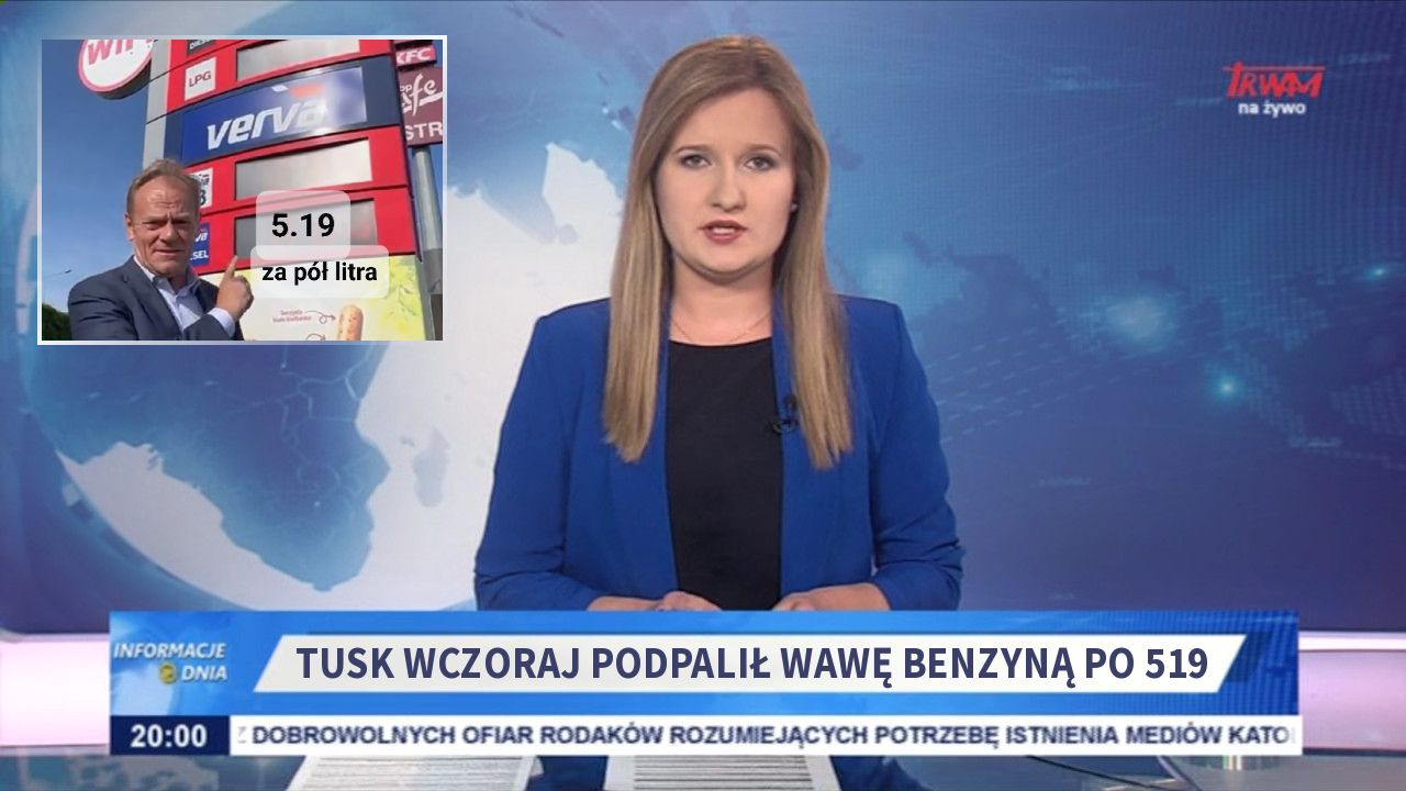 Tusk wczoraj podpalił Wawę benzyną po 519