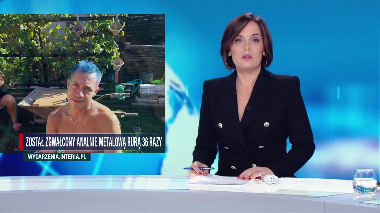 został zgwałcony analnie metalową rurą 36 razy